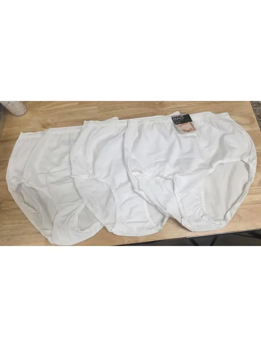 BALI STRETCH COTTON CUT‑FIT BRIEF 3‑PACK WHITE SIZE M